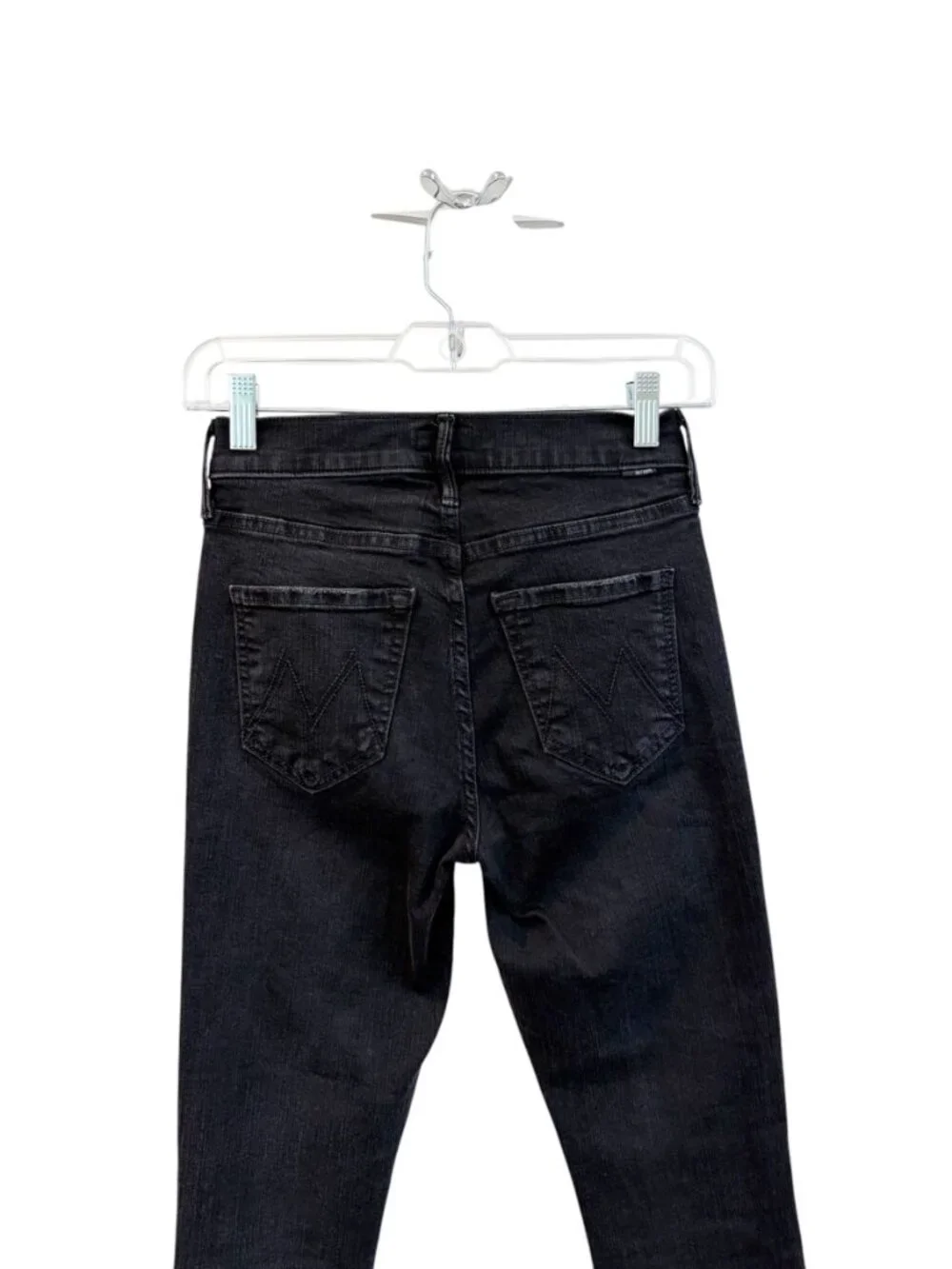 MOTHER Mid-Rise Dazzler Ankle Jeans Black 24